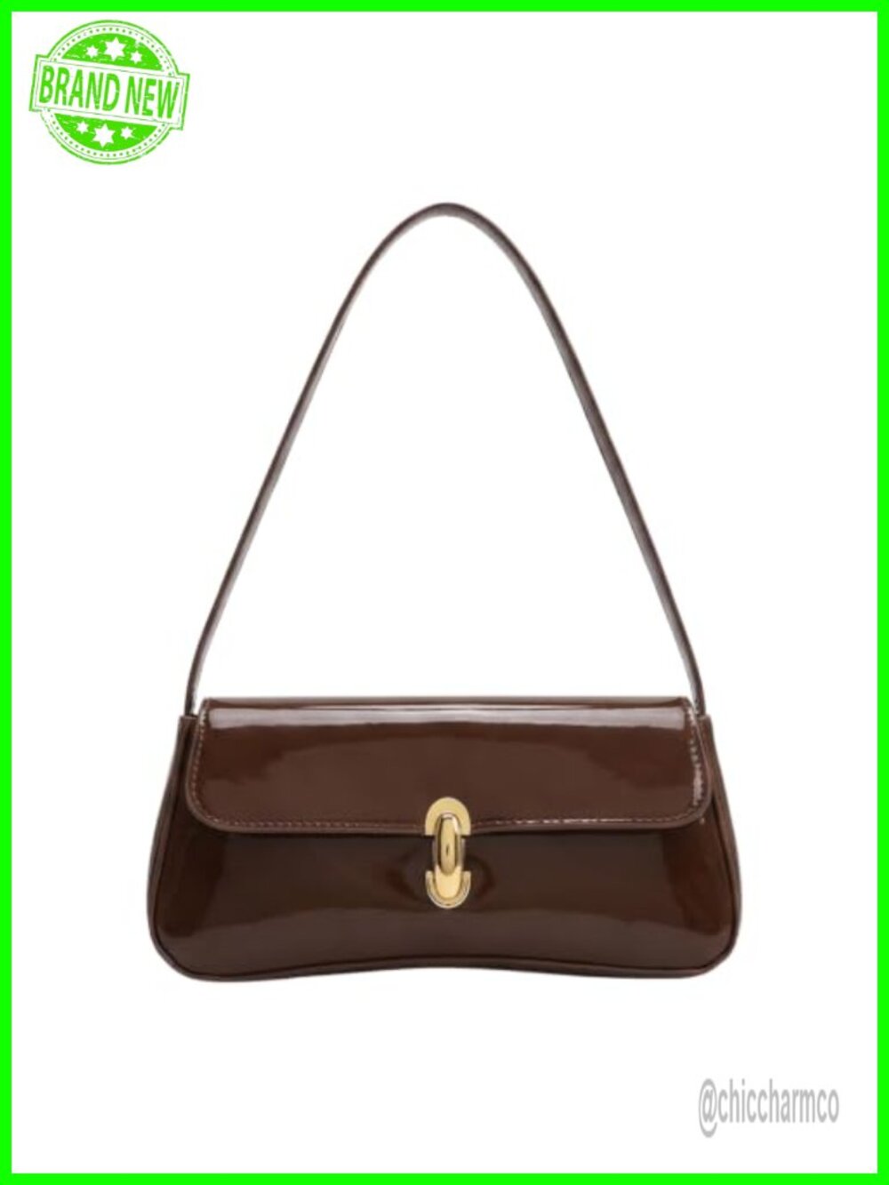 Vintage Shoulder Purse PU Leather Underarm Bag Everyday Commute